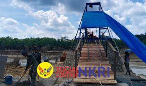 TNI Percepat Pembangunan Jembatan di Aceh Tamiang