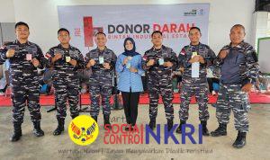 Lanal Bintan dan Ketua Cabang 5 Kodaeral IV Wujudkan Kepedulian Sosial Lewat Aksi Donor Darah