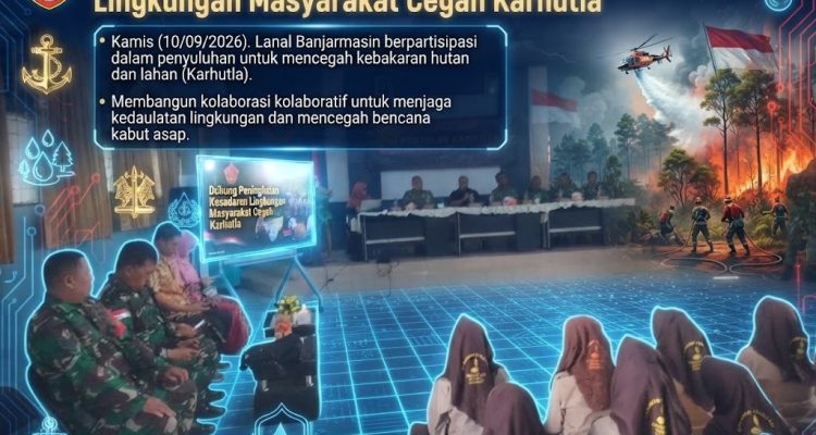 Lanal Banjarmasin Dukung Peningkatan Kesadaran Lingkungan Masyarakat Cegah Karhutla