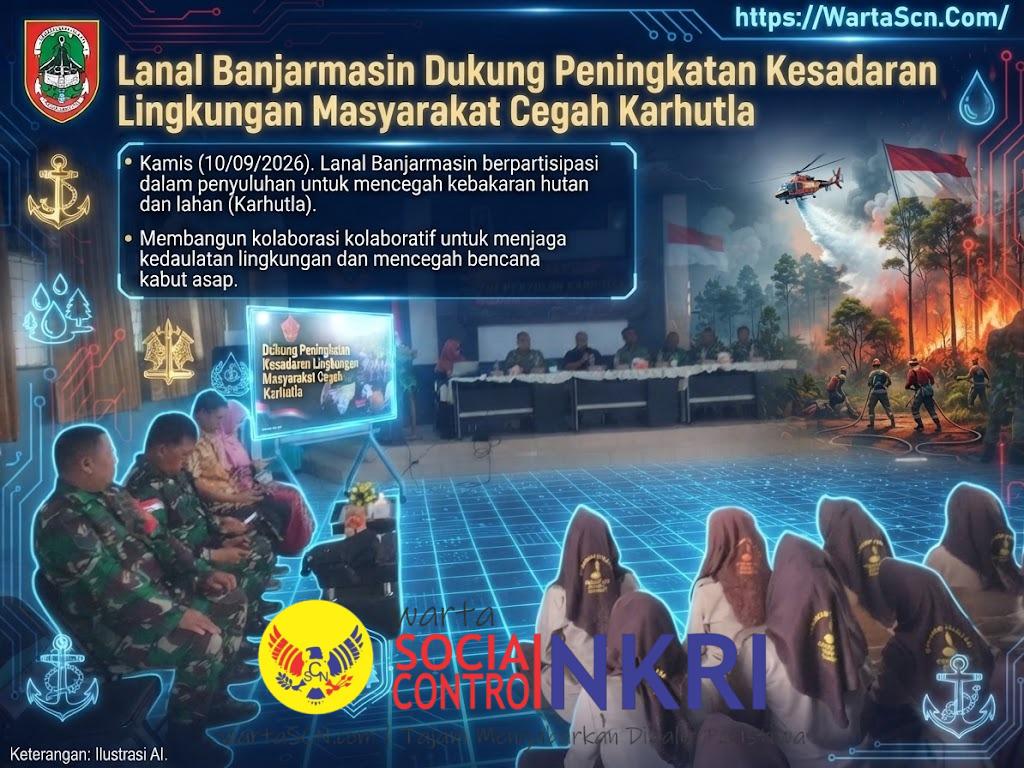 Lanal Banjarmasin Dukung Peningkatan Kesadaran Lingkungan Masyarakat Cegah Karhutla