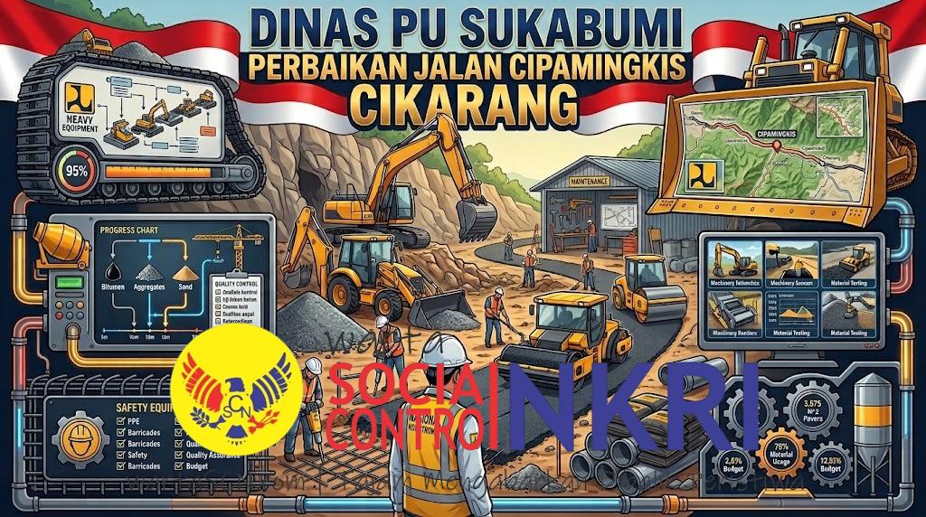 UPTD PU Sagaranten Pantau Langsung Rekonstruksi Jalan Cipamingkis Cikarang