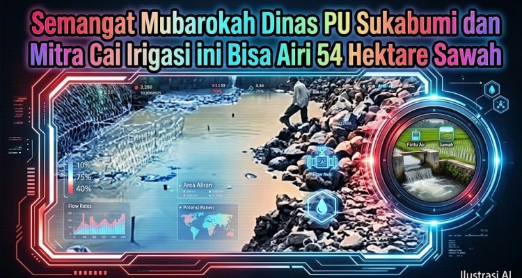 UPTD PU Cicurug Rampungkan Irigasi DI Cipamatutan di Parungkuda